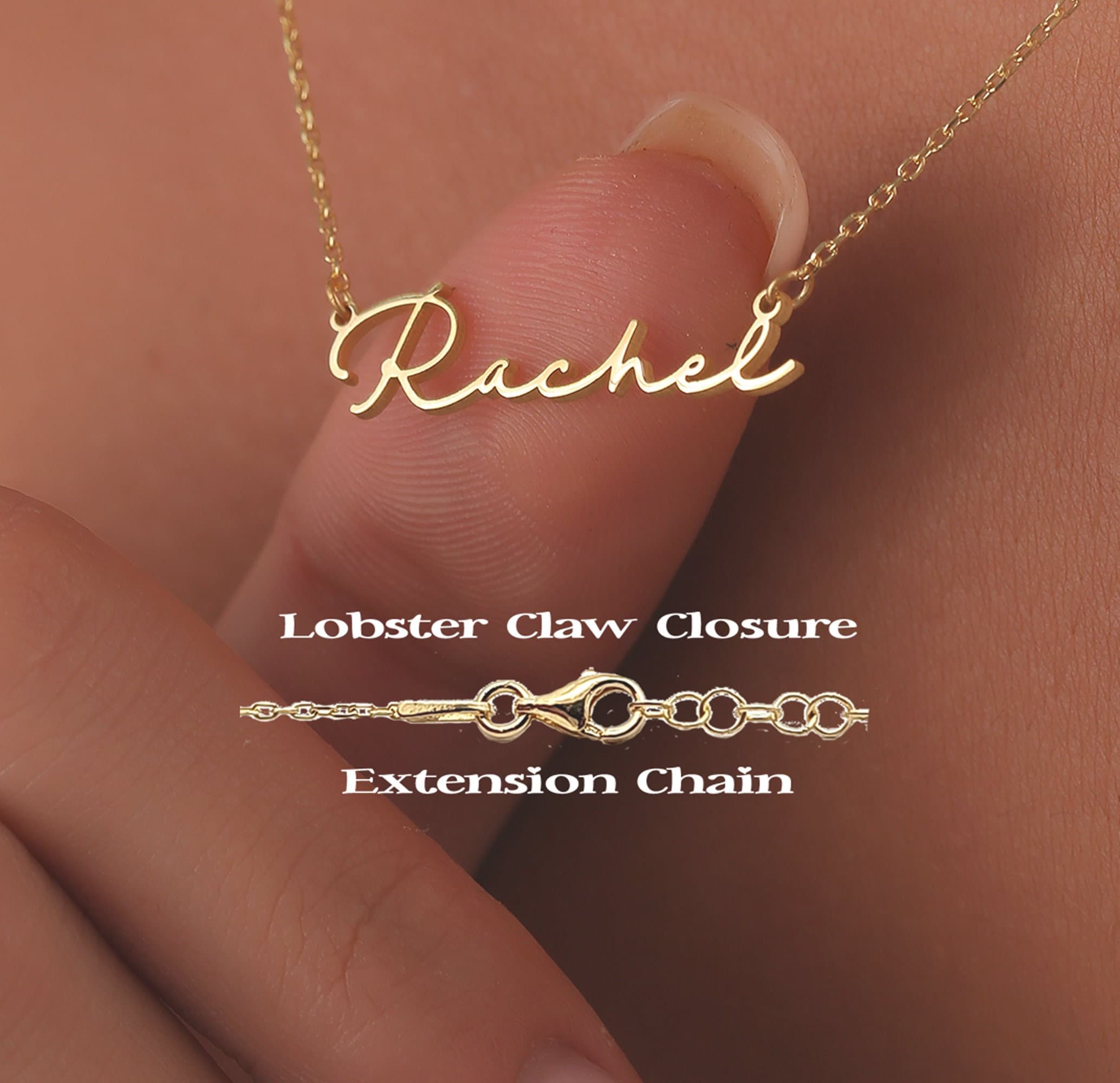 Name Necklace Gold, Nameplate Necklace 14k Solid Gold, Custom Name Jewelry, Gold Filled Name, Mama Necklace, Personalized Name Jewelry, AU20