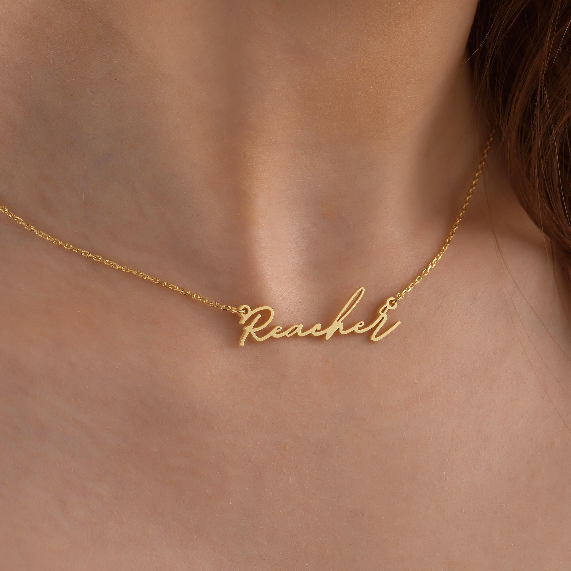 Custom Name Necklace - Personalized Gift for Her, Necklace Jewelry, Christmas, Daughter Gift, Handmade Name plate, AU20